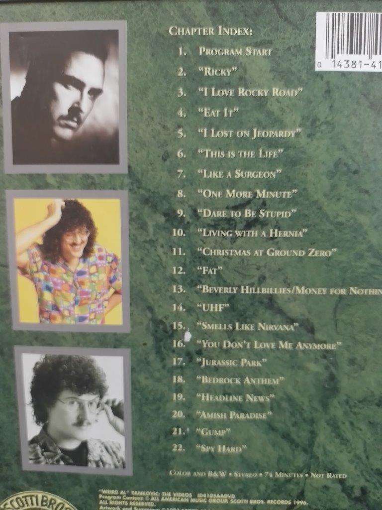 DVD - Weird Al Yankovic The Videos