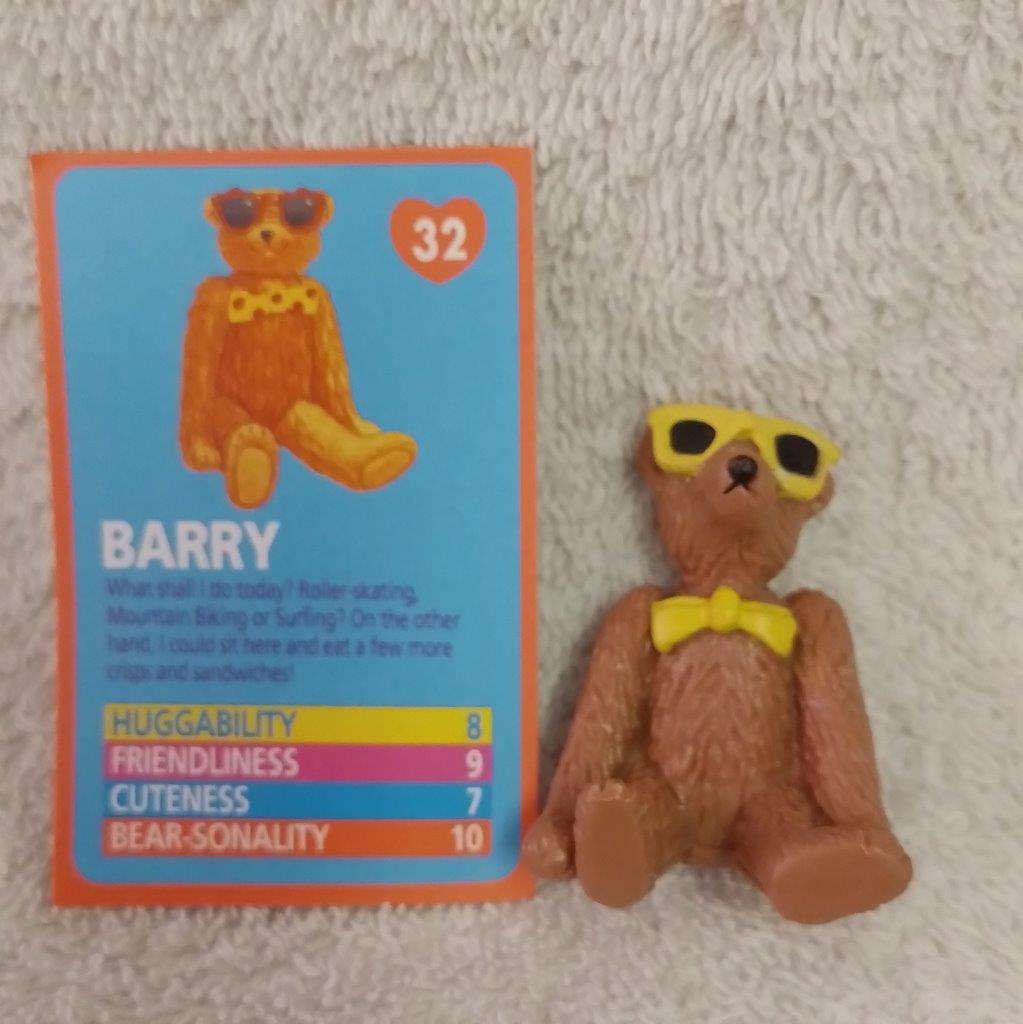 Vintage Teddy In My Pocket - Barry No 32 c/w card