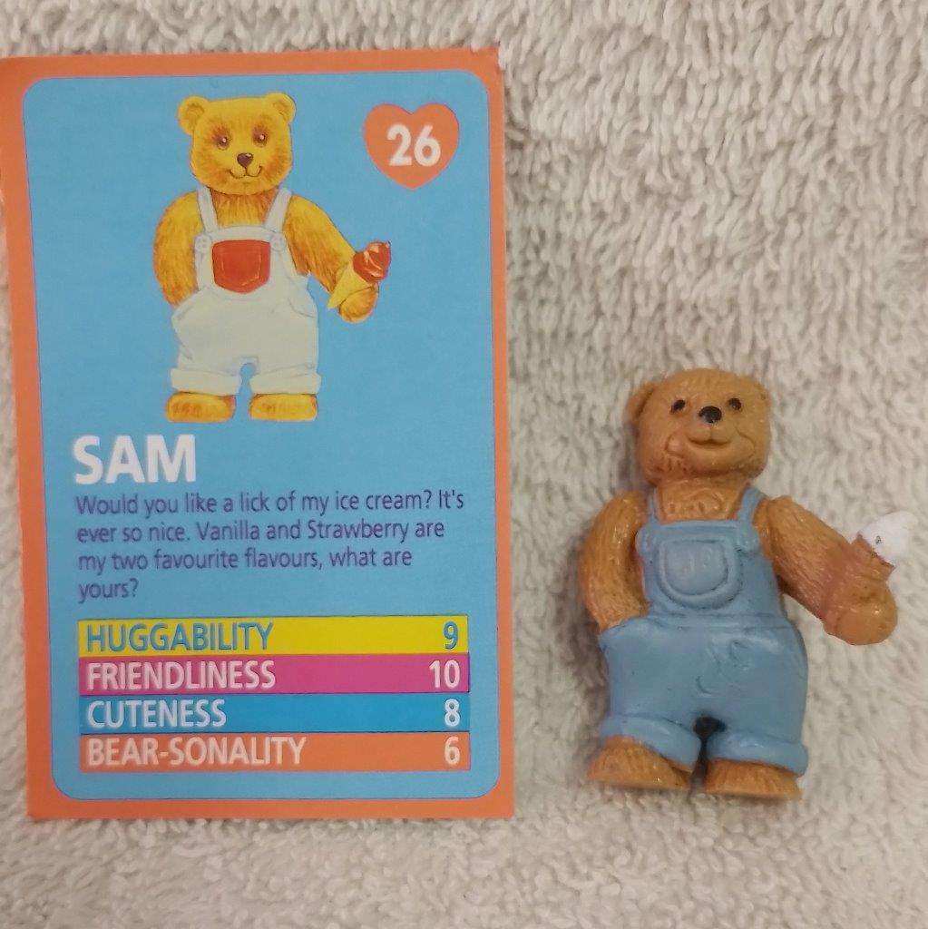 Vintage Teddy In My Pocket - Sam No 26 c/w card