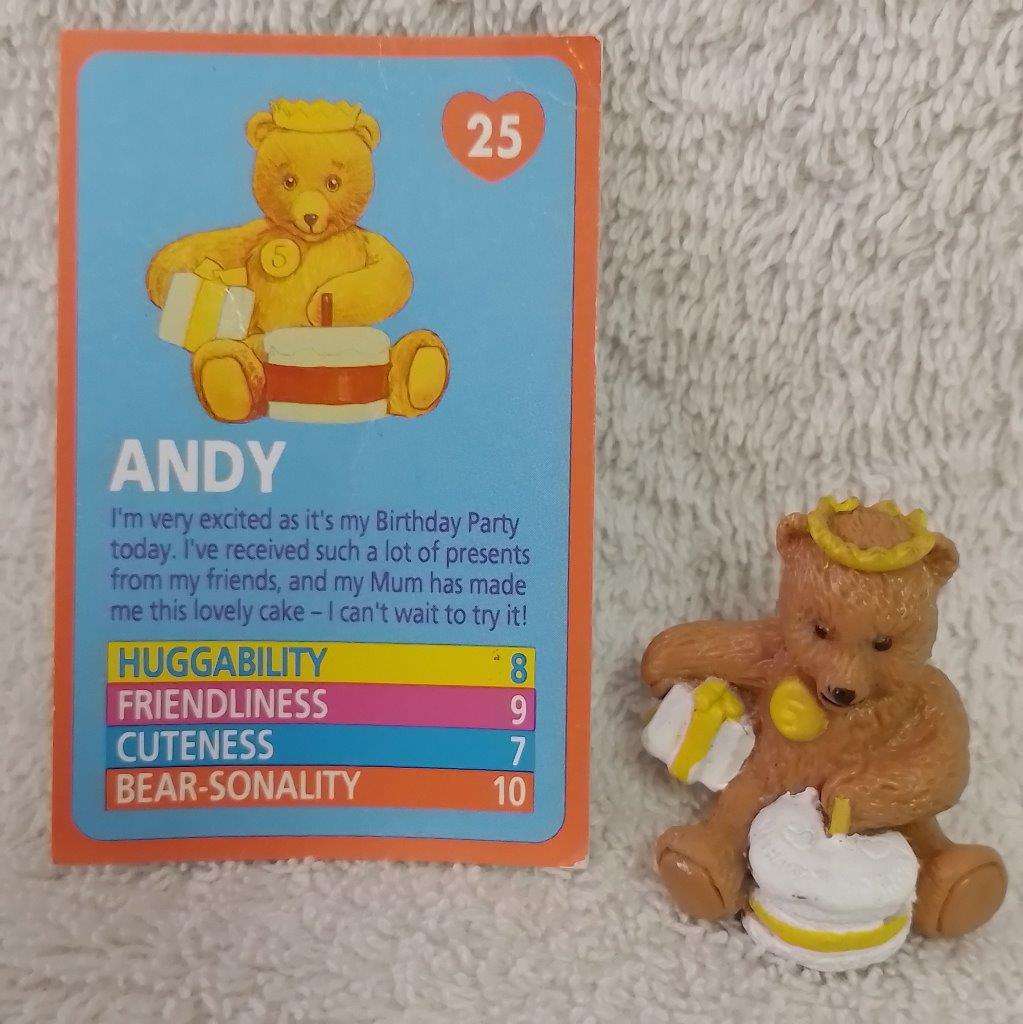 Vintage Teddy In My Pocket - Andy No 25 c/w card