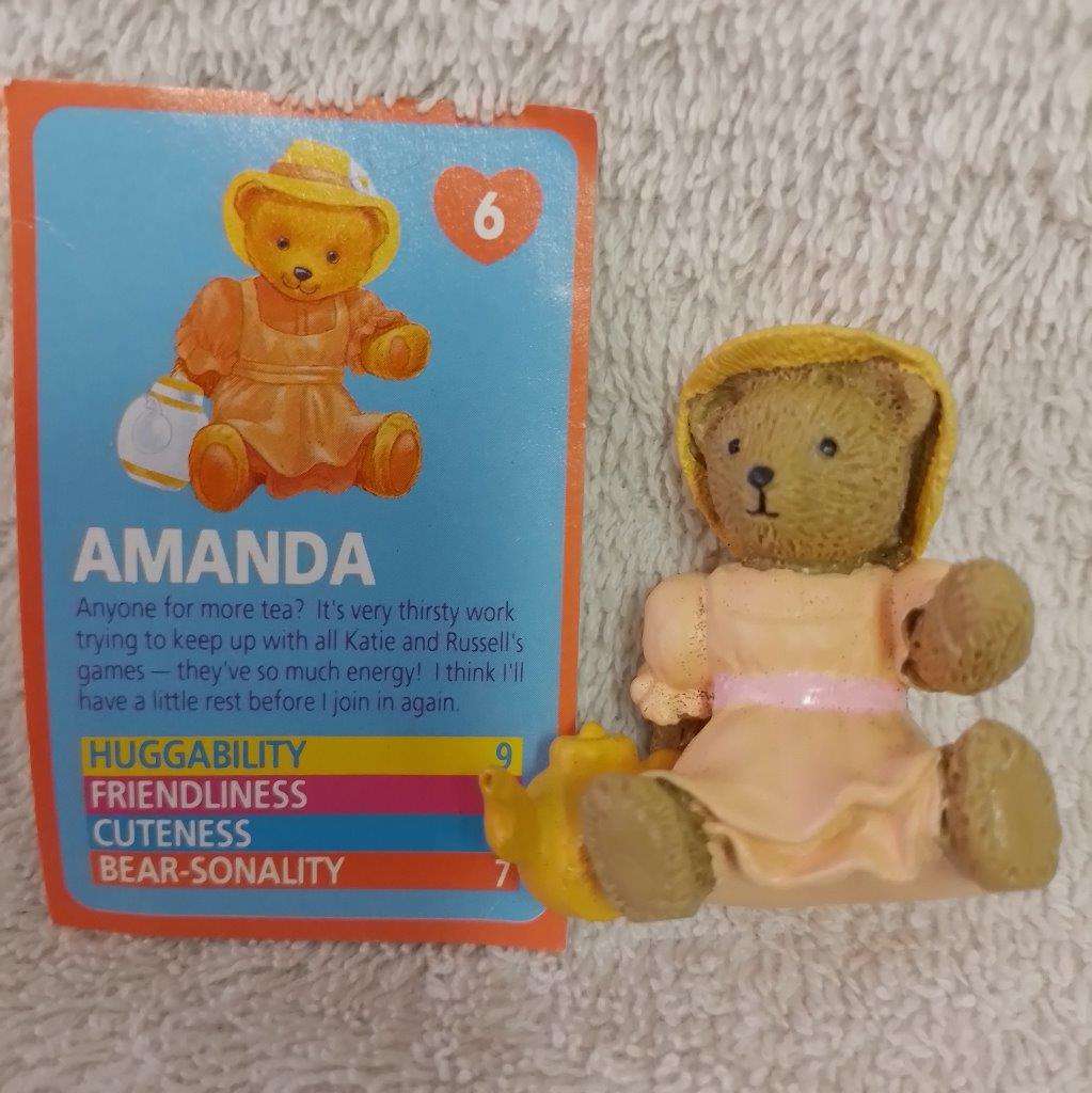Vintage Teddy In My Pocket - Amanda No 6 c/w card