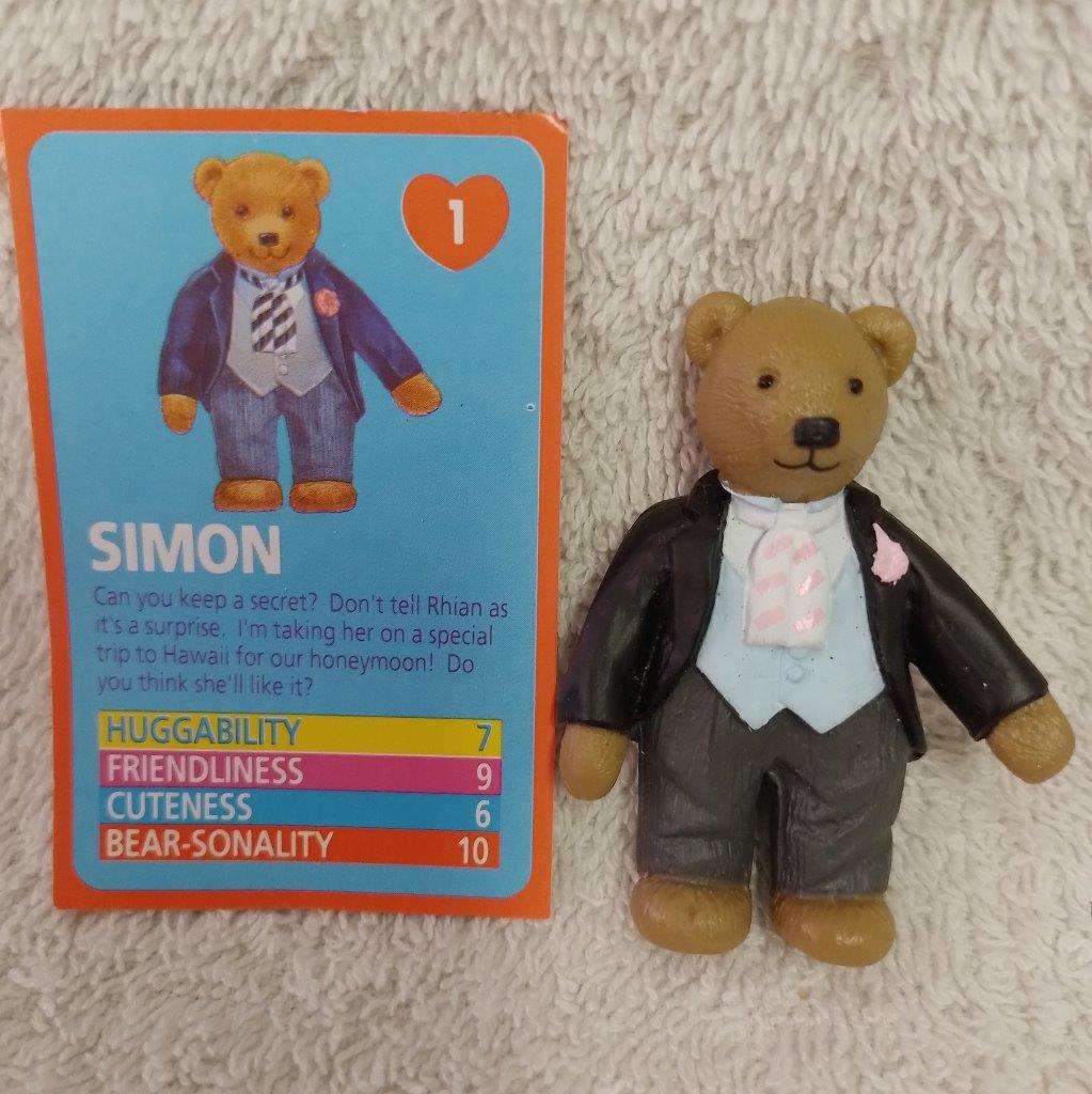 Vintage Teddy In My Pocket - Simon & Rhian No's 1 & 2 c/w cards