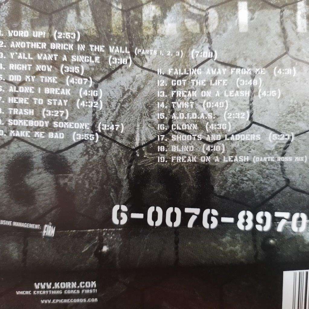 CD - Korn - Korn - Greatest Hits Vol. 1 -  CDEPC 6891