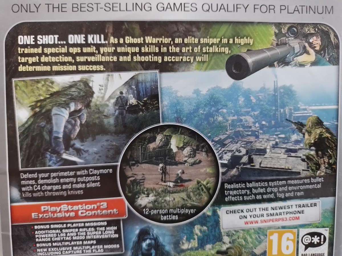 PS3 - Sniper Ghost Warrior (Platinum Cover Essentials Disc)