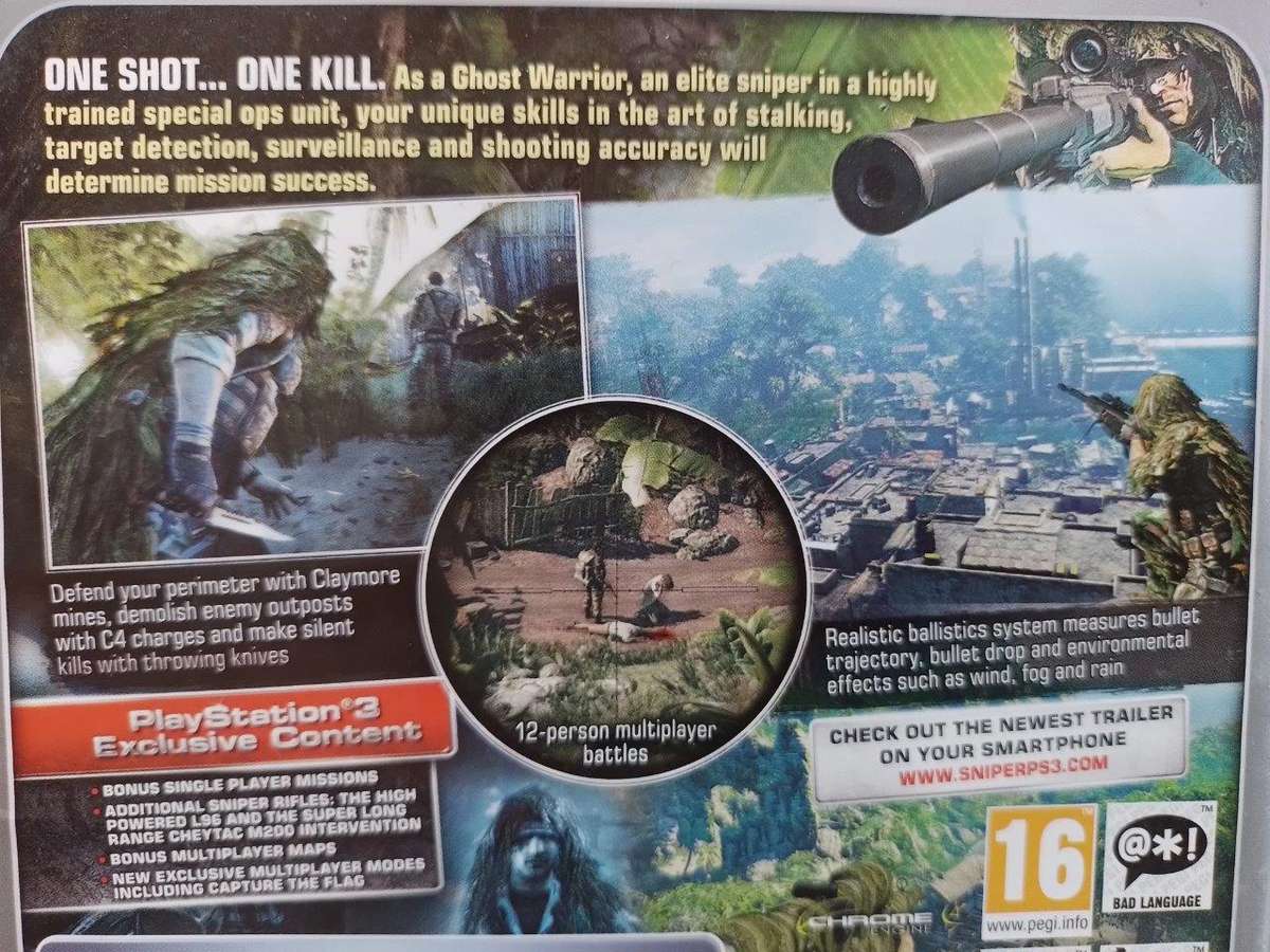 PS3 - Sniper Ghost Warrior (Platinum Cover Essentials Disc)