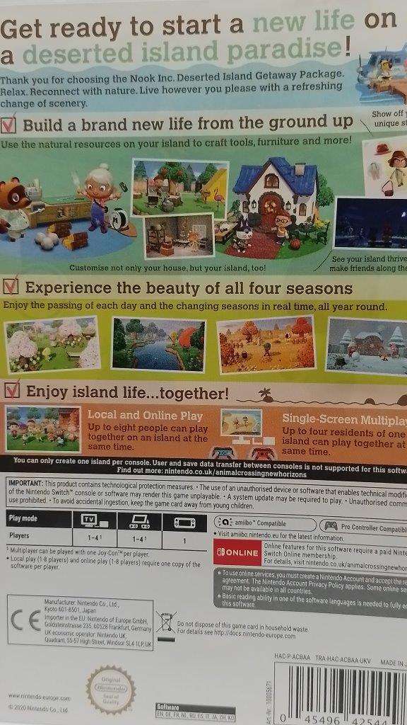 Nintendo SW - Animal Crossing New Horizons