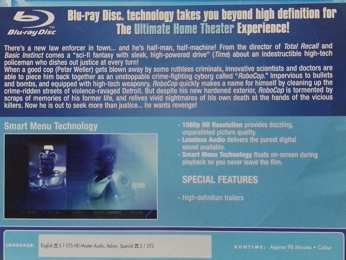 Blu-ray - Robocop - Peter Weller