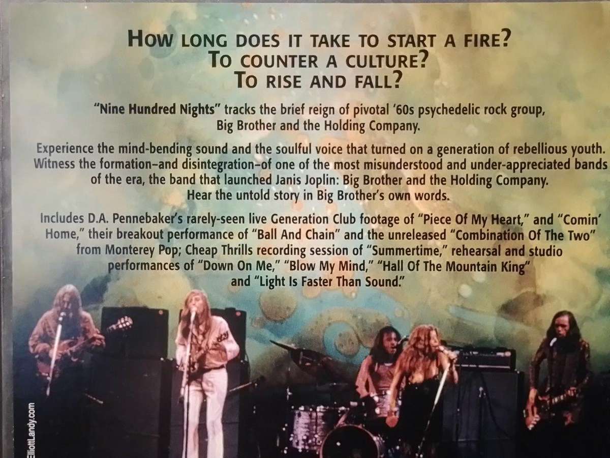 DVD - Big Brother and The Holding Co With Janis Joplin Nine Hundred Nights