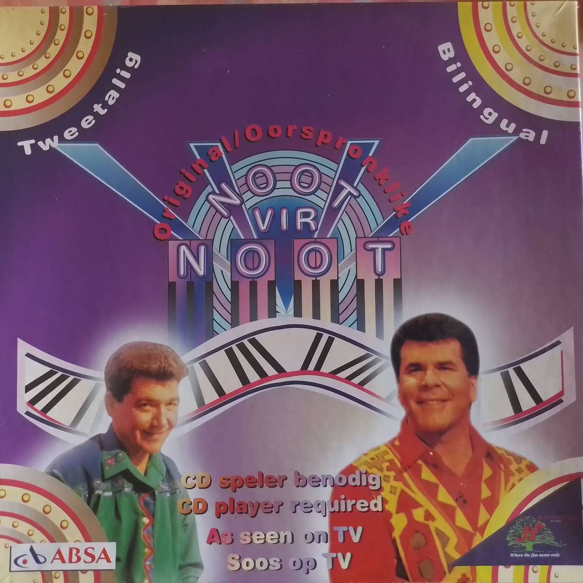Noot Vir Noot Original Oorspronklike Tweetalig ABSA - Cd Player Required