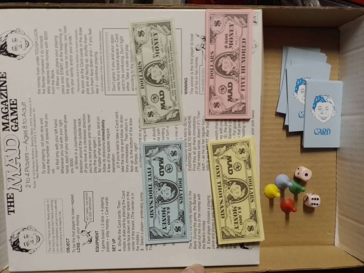Mad Magzine Board Game 1979 Hasbro Parker Brothers Made In RSA