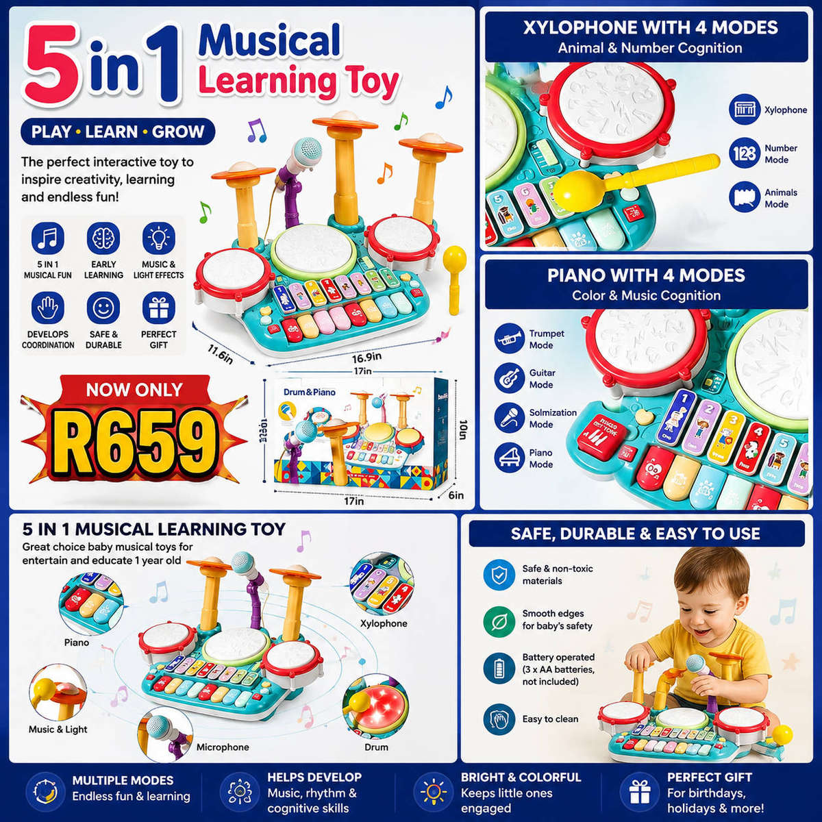 5in1 Musical Learning Toy