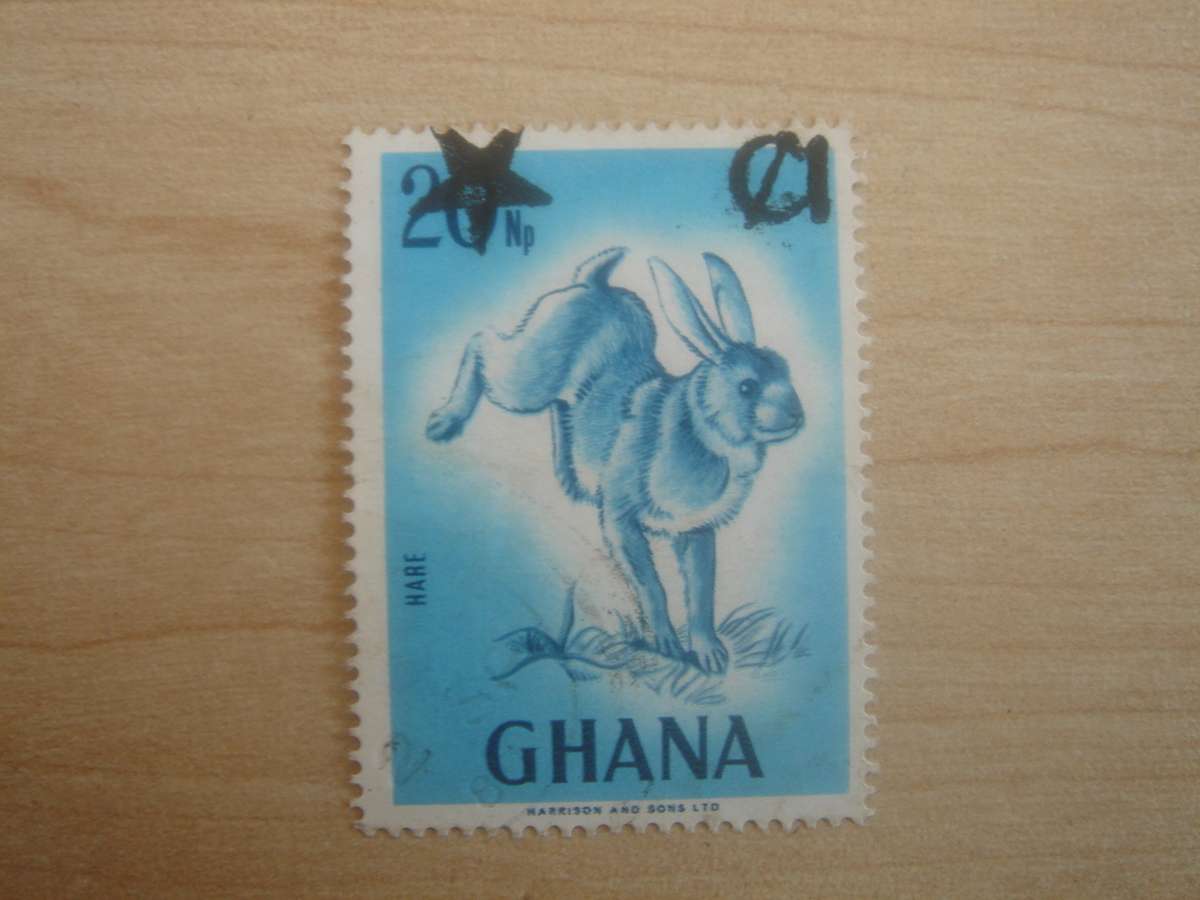 1967 Ghana - Hare 20 np optd 1 C used, stamped
