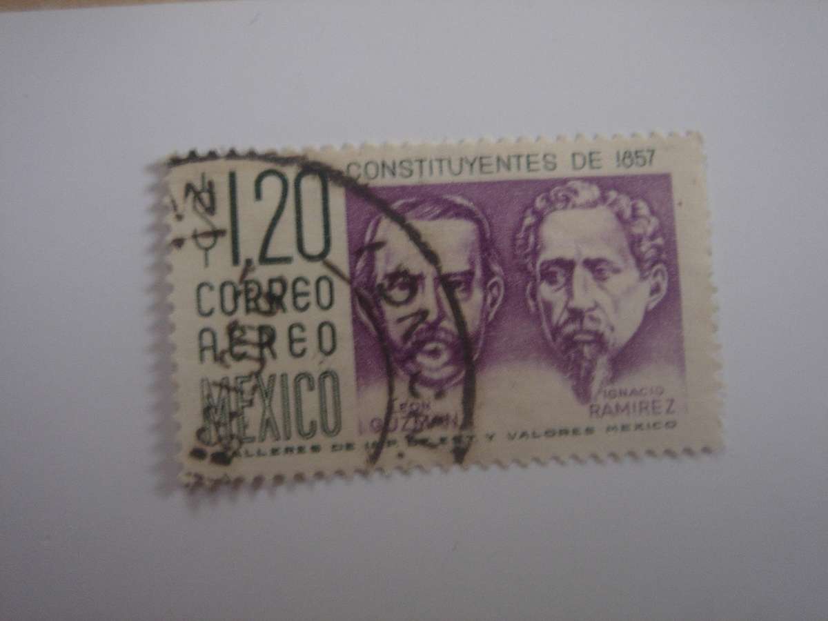 1956 Mexico - Air SG950 Guzman & Ramirez $1.20 used, stamped