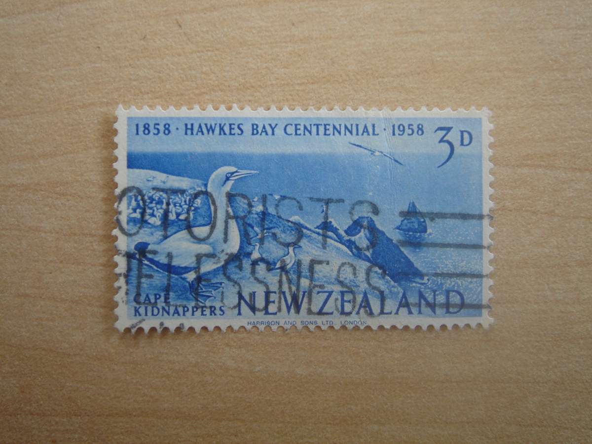 1958 NZ - Hawkes Bay - SG769, 3d used, stamped