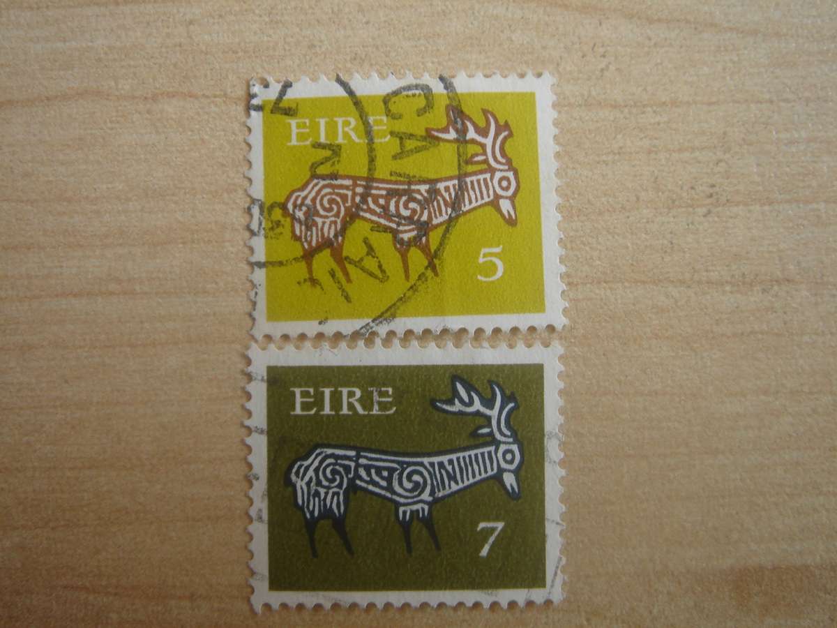 1971 Ireland - Stag SG295,347 - 5,7 - used, stamped