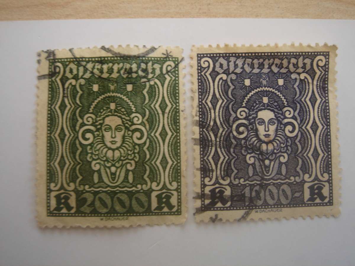 1922 Austria - SG505-506 used, stamped