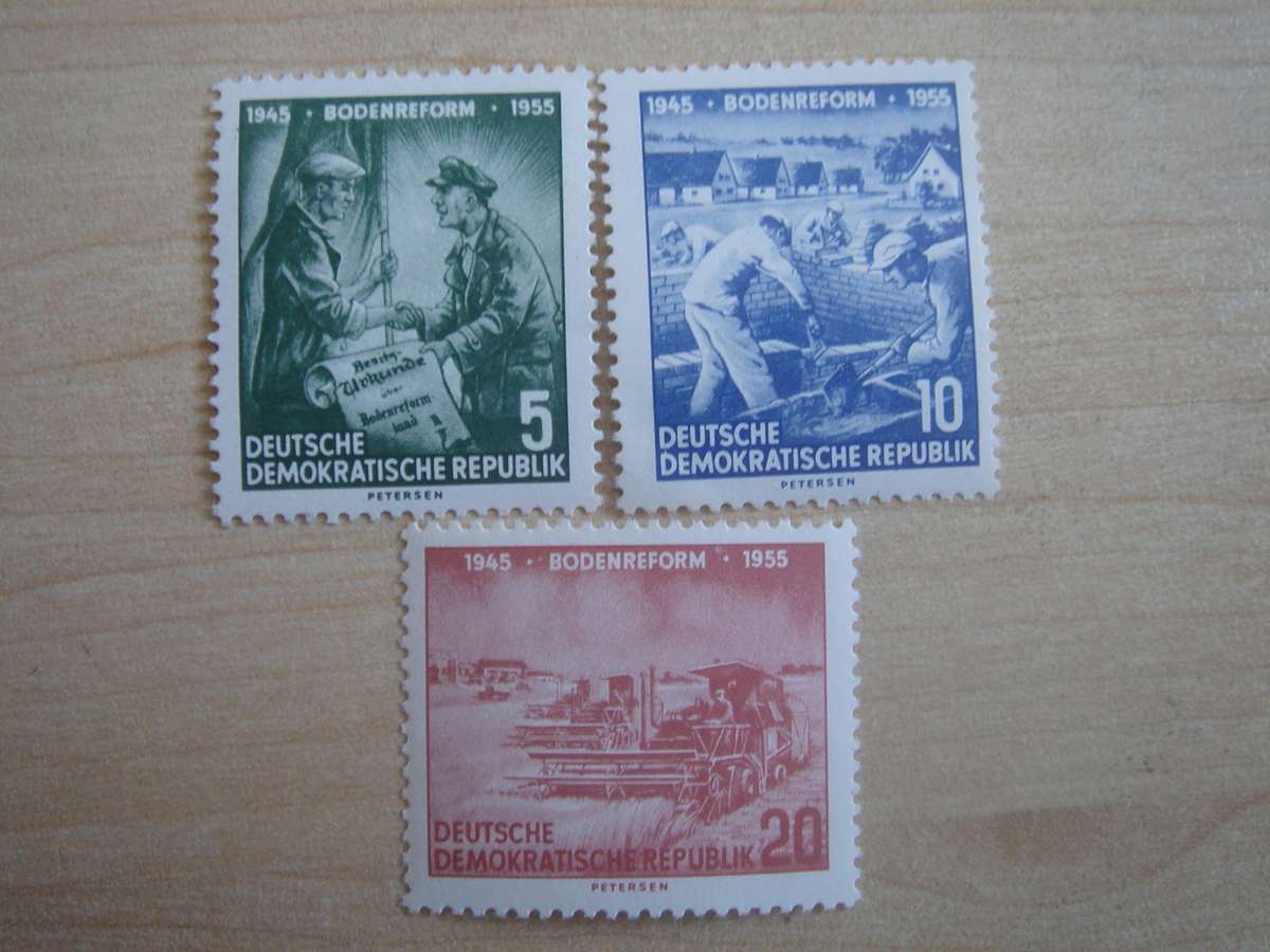 1955 DDR MiNr 481-482 Y I, 483 X I MNH