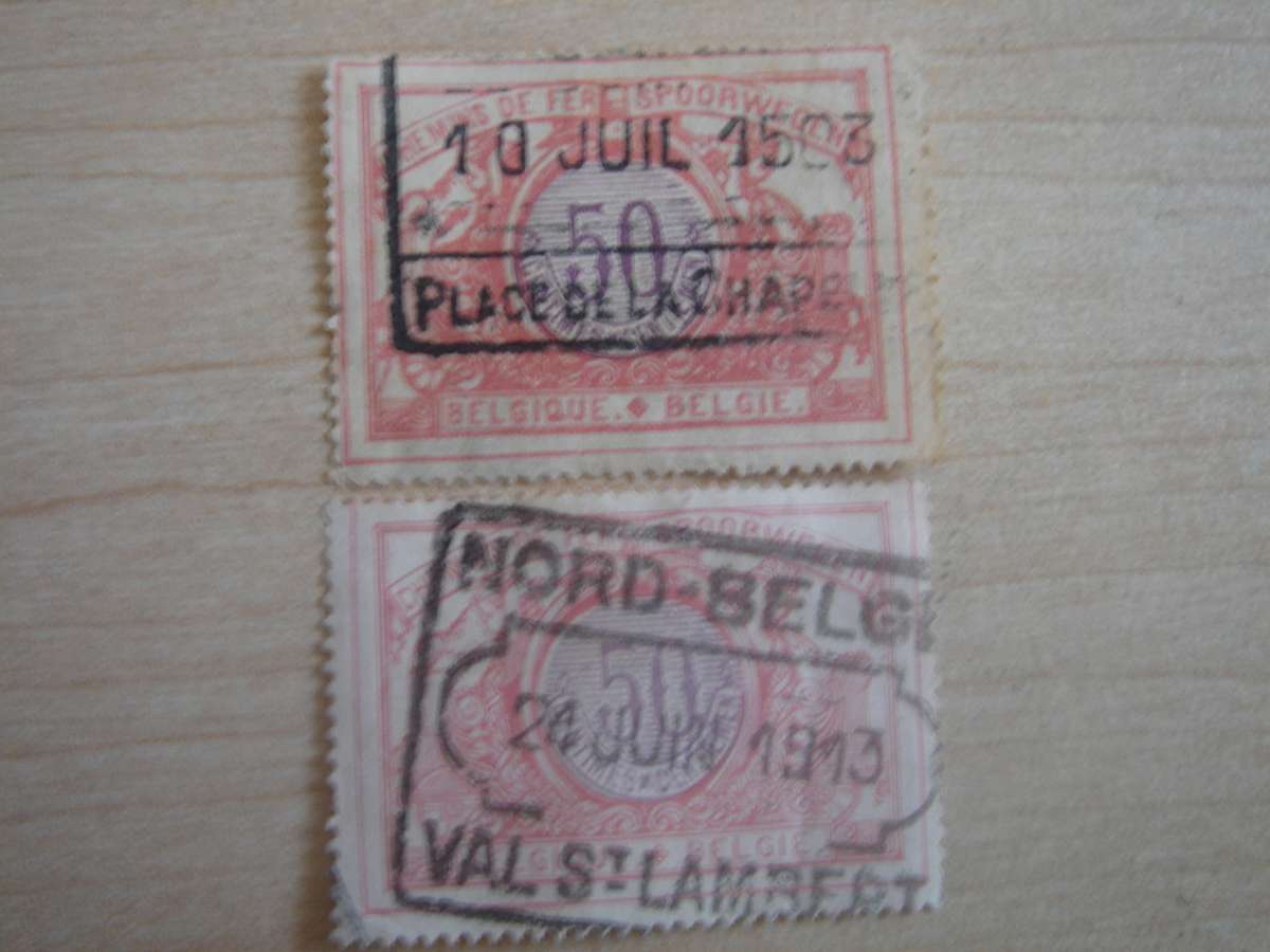 1902 Belgium - Express Letter Stamps - 2x SG P116 used, stamped