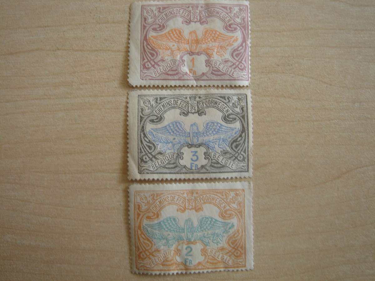 1902 Belgium - Express Letter Stamps - SG P122,124,125 mint, hinged