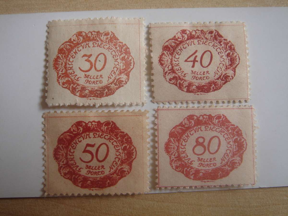 1920 Liechtenstein - Postage Due Stamps SG D48-51 mint, hinged