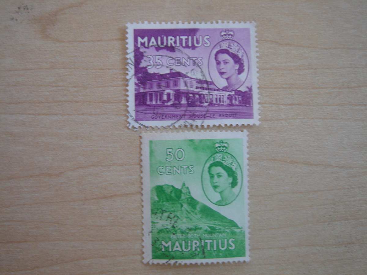 1953 Mauritius - QE II - SG301-302 used, stamped