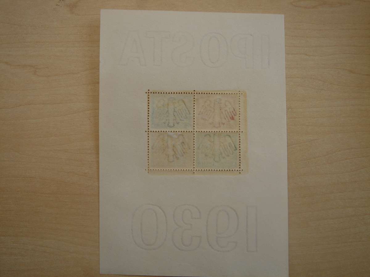 1930 Deutsches Reich MiNr 446-449 in Block 1 MNH