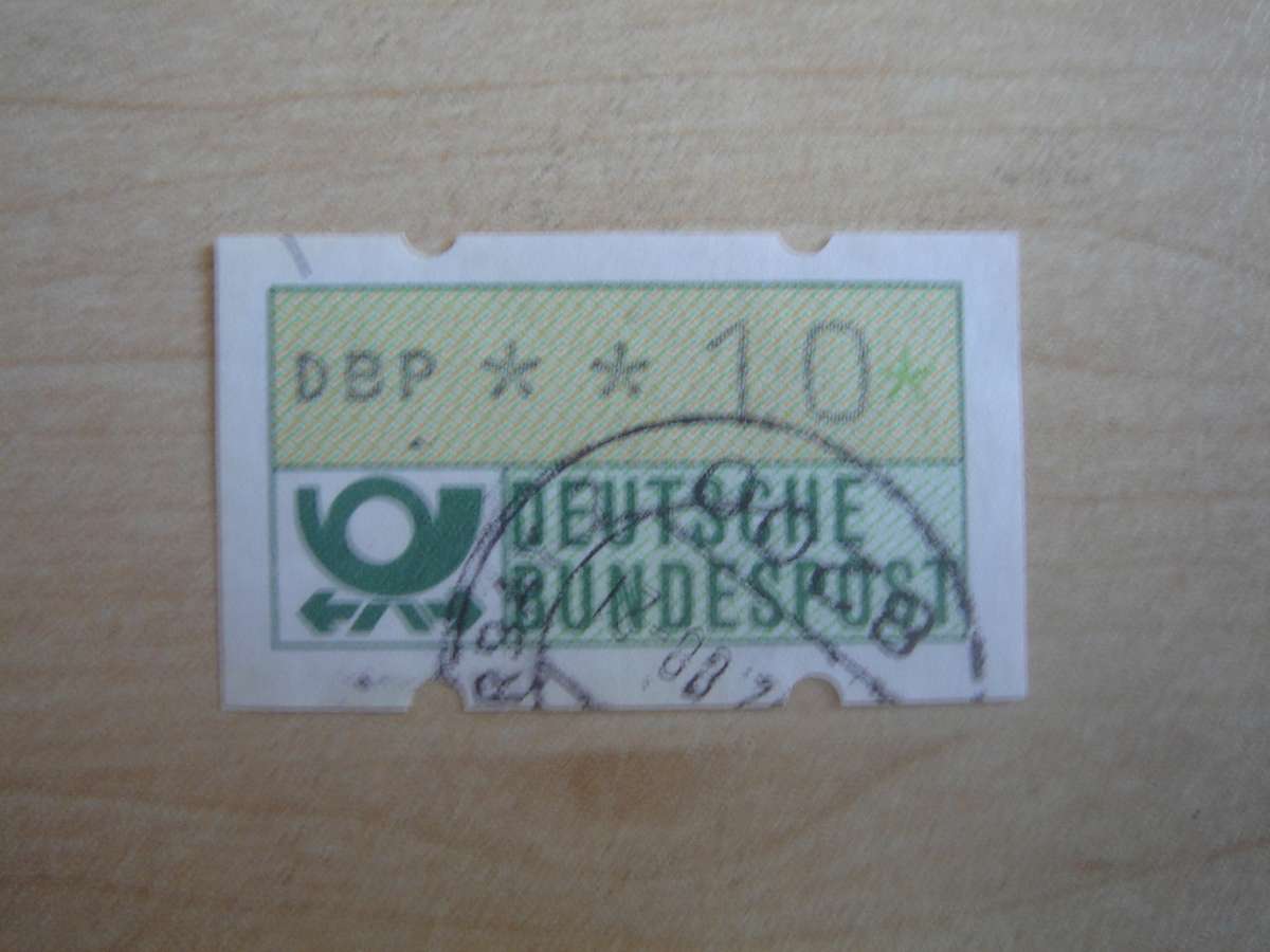 1981 BRD ATM MiNr 1 Type 1 - 10 used, stamped