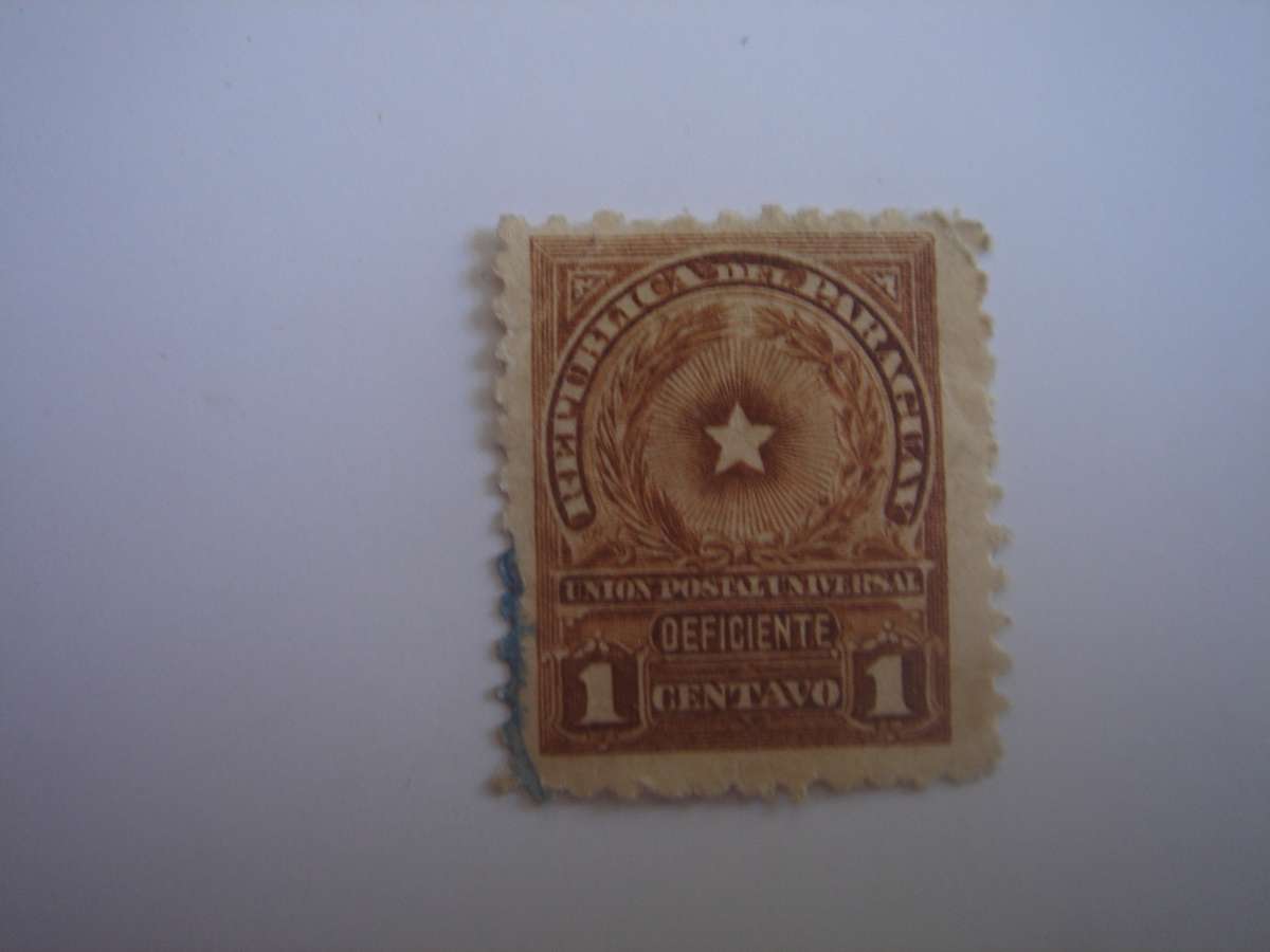 1913 Paraguay - Coat of Arms SG D237 used, hinged