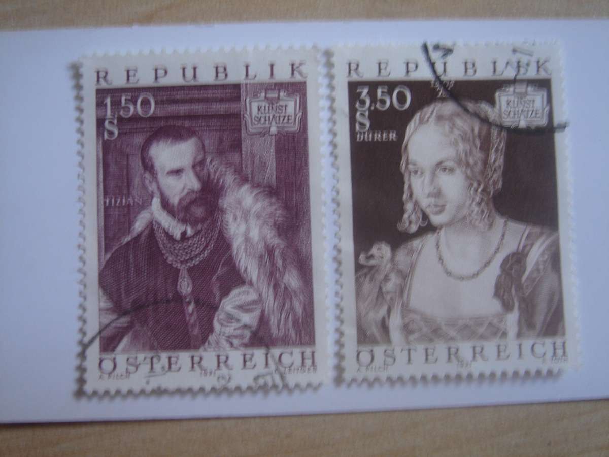 1971 Austria - Art Treasures - SG1609,1611 used, stamped