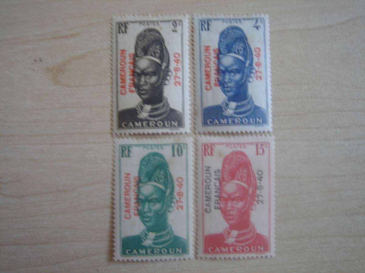 1940 Cameroon - Lamido Woman optd SG153,155,157-158 mint, hinged