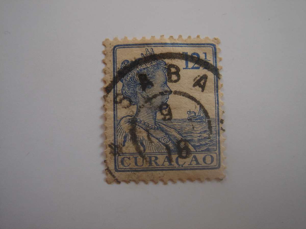 1915 Curacao - Queen Wilhelmina - SG83 used, stamped