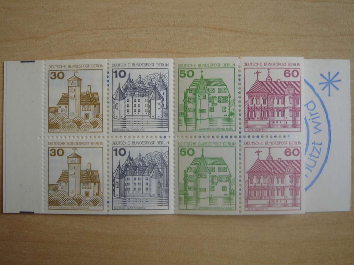 1980 West Berlin MiNr 532,534,611,615 C/D in MH 12 ca oZ MNH