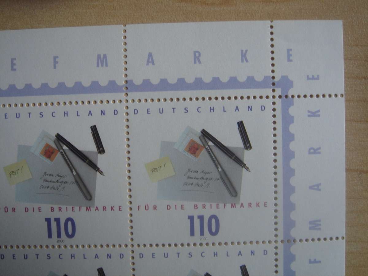 2000 Deutschland 10 x MiNr 2148 MNH in Kleinbogen