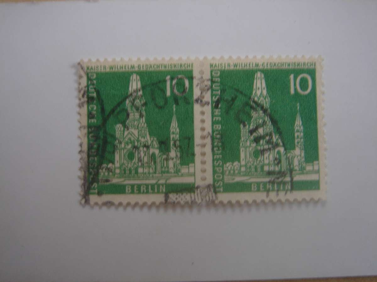 1956 West Berlin MiNr 144 x horizontal pair used, stamped