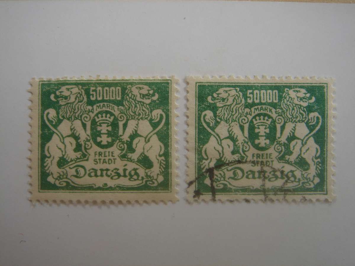 1923 Danzig MiNr 154 mint, hinged + used stamped
