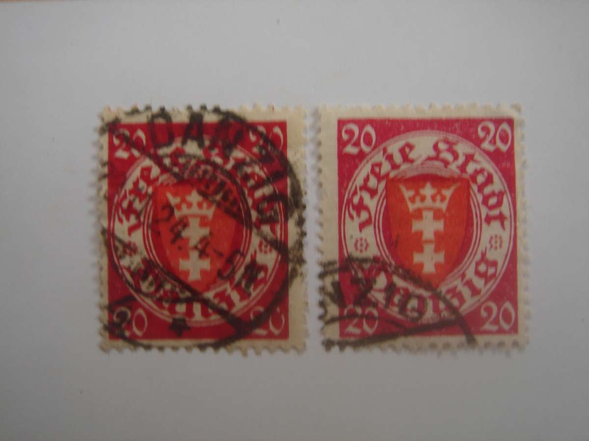 1924 Danzig MiNr 196 x a+b used, stamped