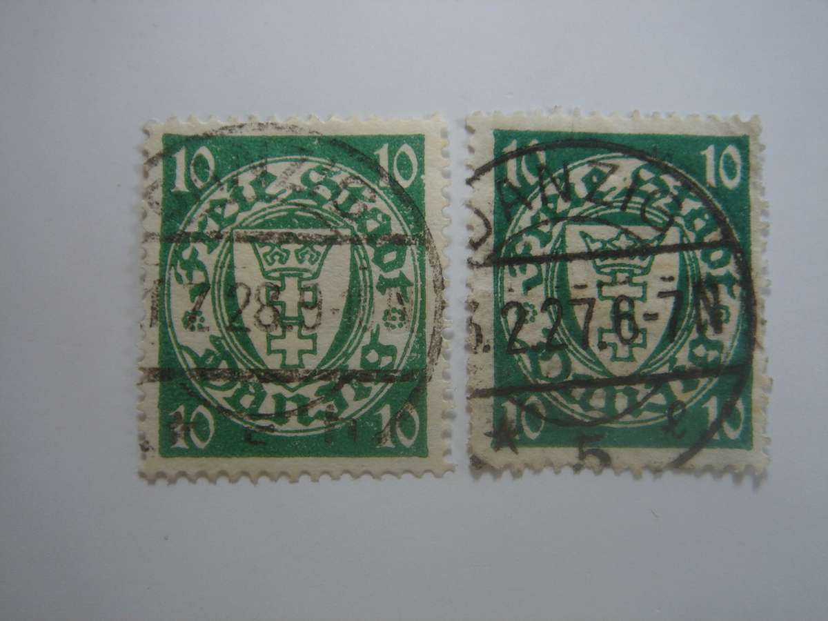 1924 Danzig MiNr 194 x a+b used, stamped