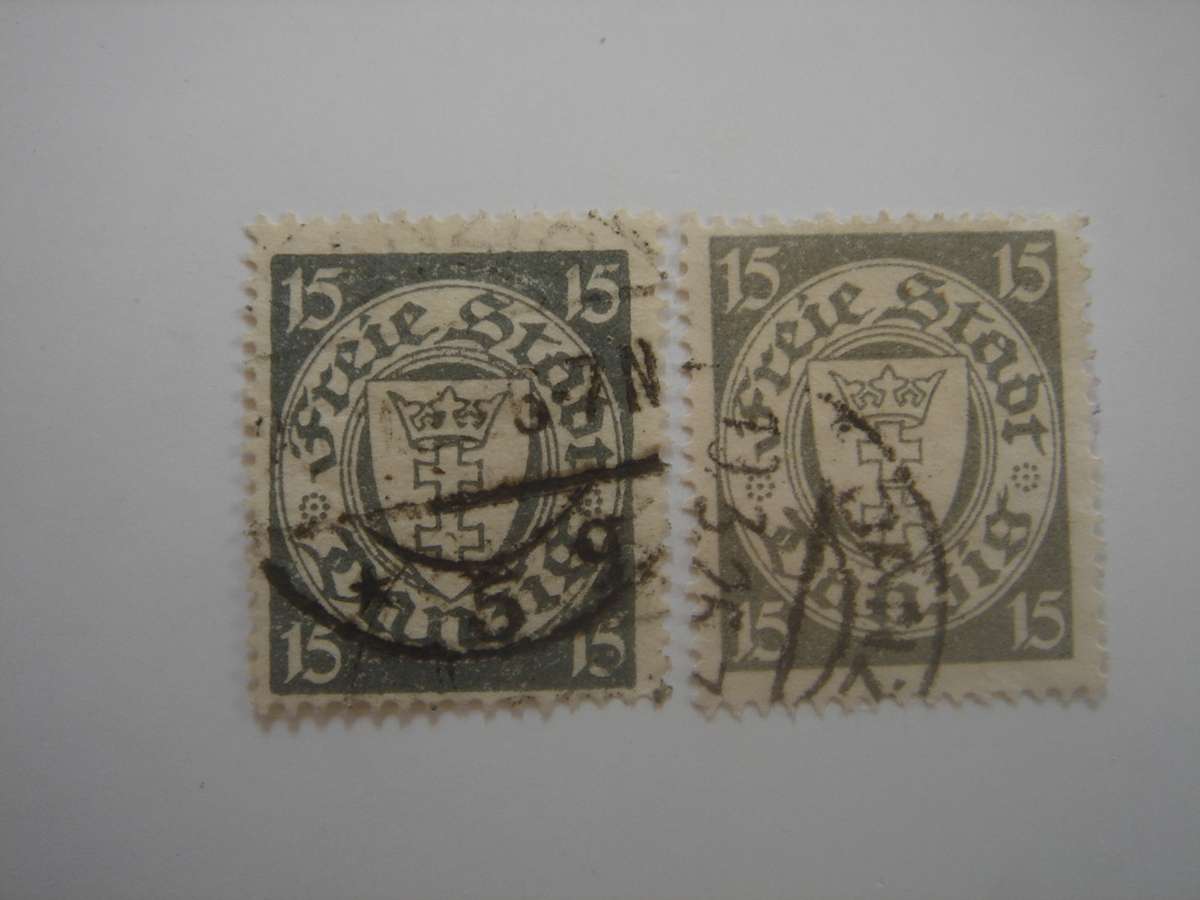 1924 Danzig MiNr 195 x b used, stamped (different color tones)