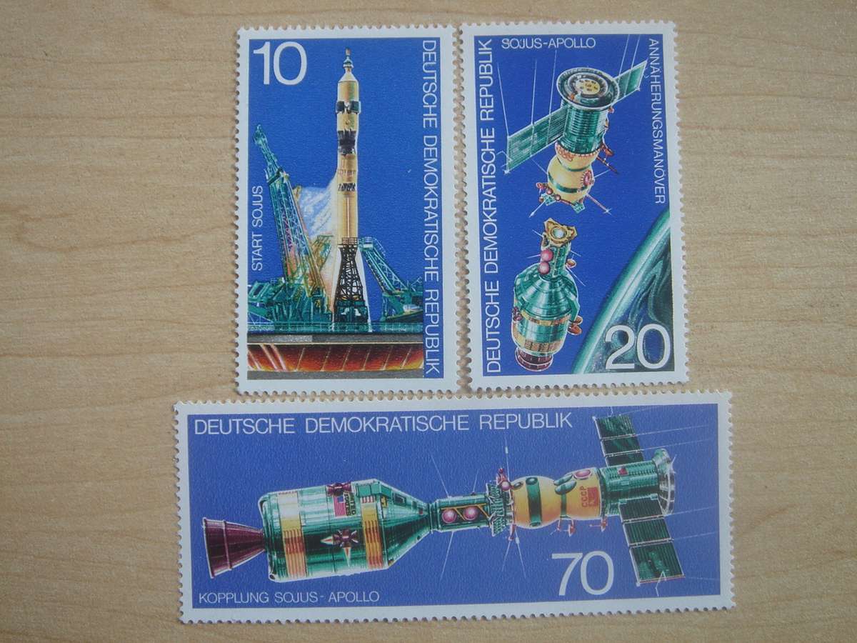 1975 DDR Sojus-Apollo MiNr 2083-2085 MNH