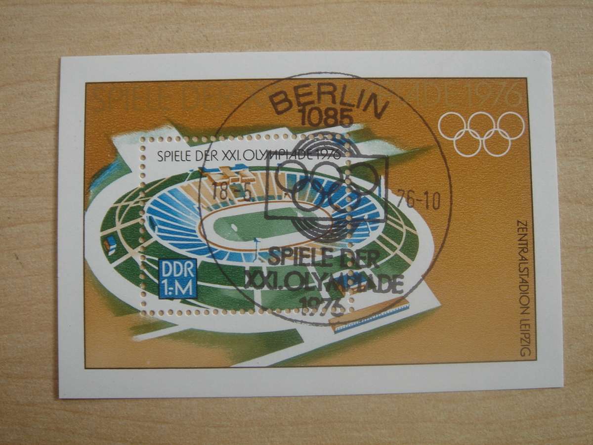 1976 DDR Olympic Games MiNr 2132 stamped in Block 46