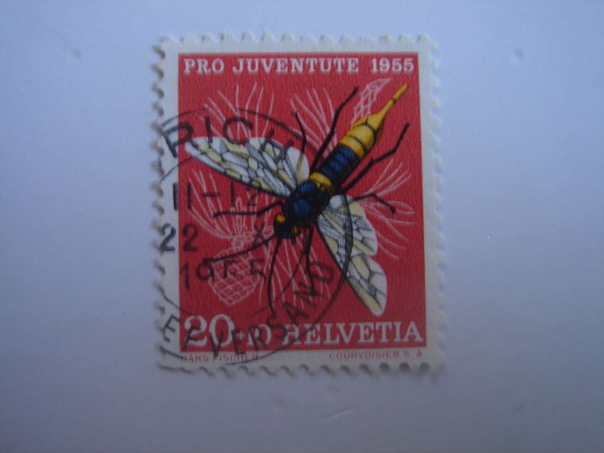 1955 Helvetia - Pro Juventute SG J 159 used, stamped