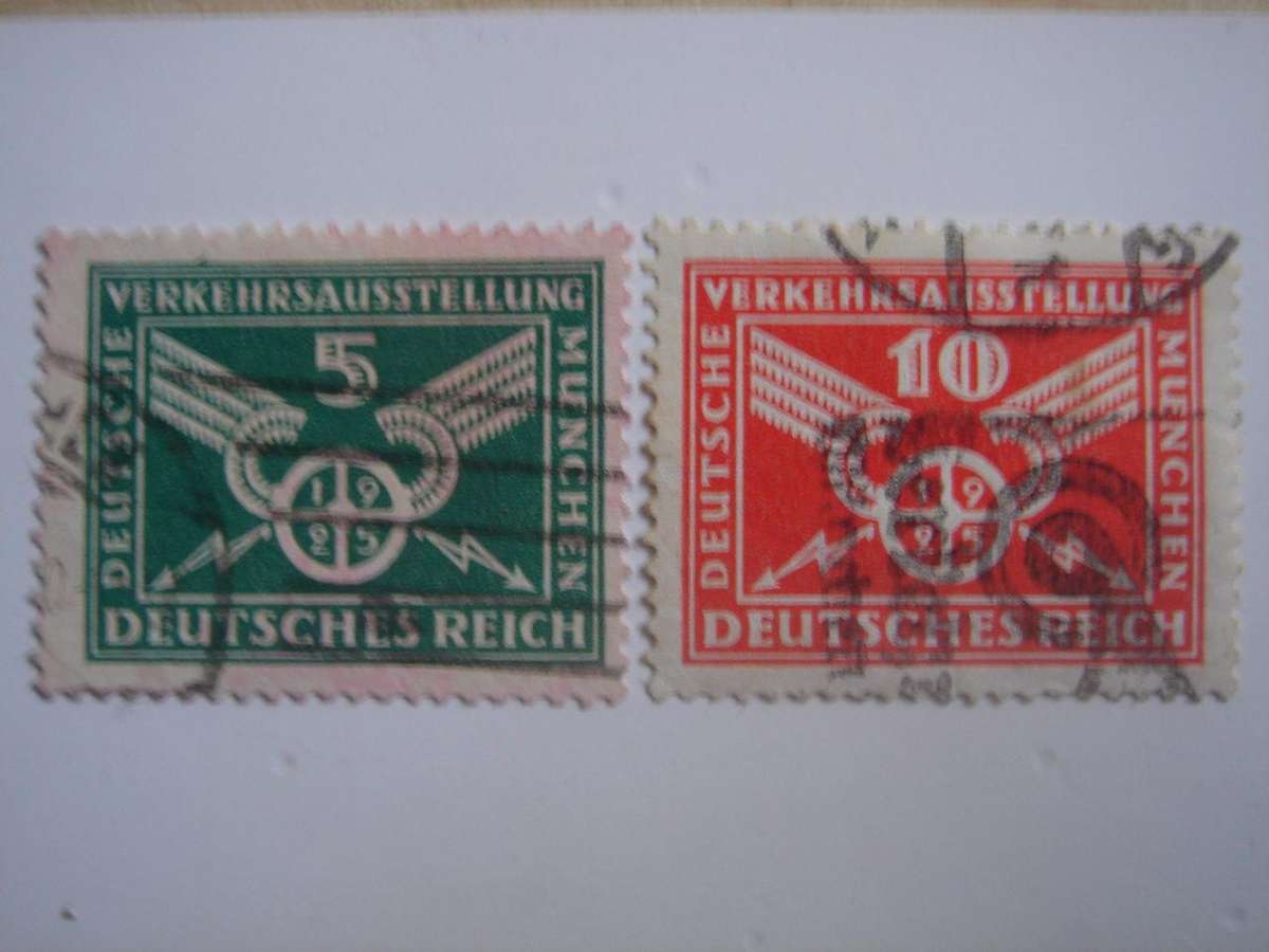 1925 Deutsches Reich MiNr. 370-371 Y stamped
