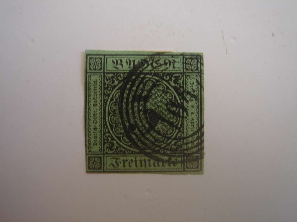 1853 Baden - Numerals 3 Kr - MiNr 6 used, stamped