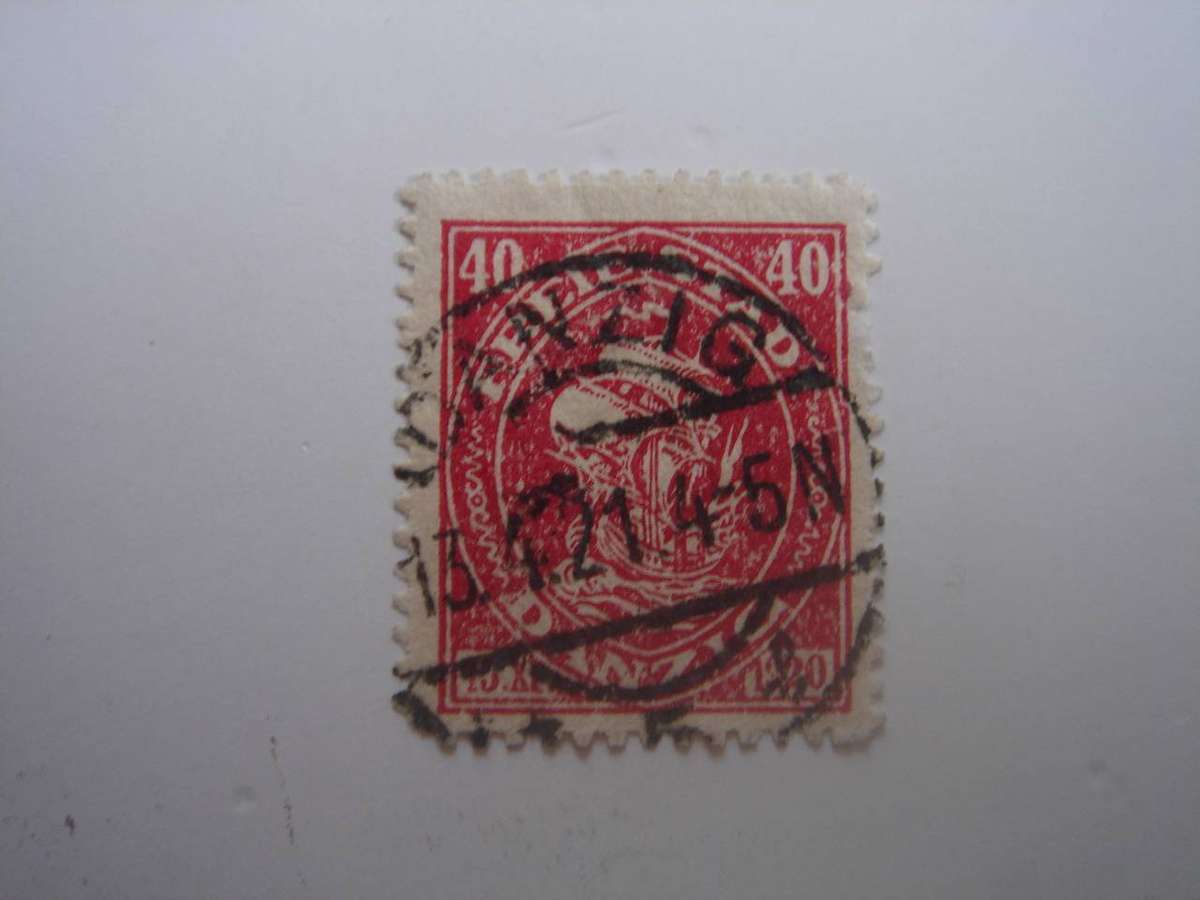 1921 Danzig MiNr 56 used, stamped