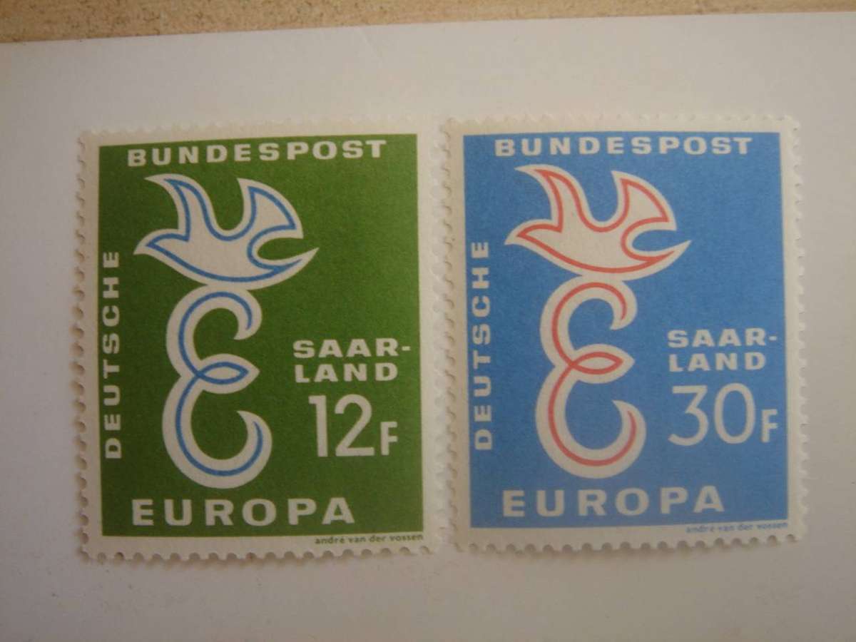 1958 Saarland MiNr 439-440 MNH