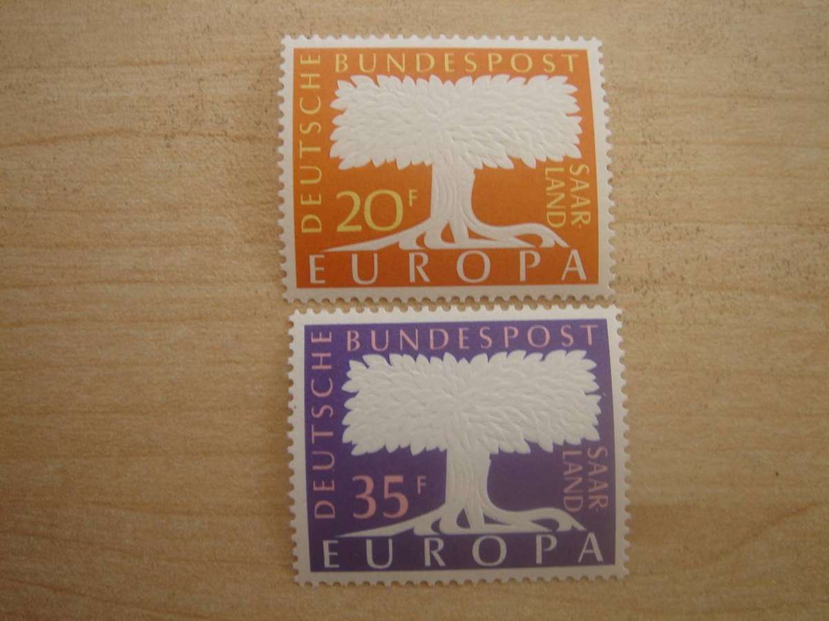 1957 Saarland MiNr 402-403 MNH