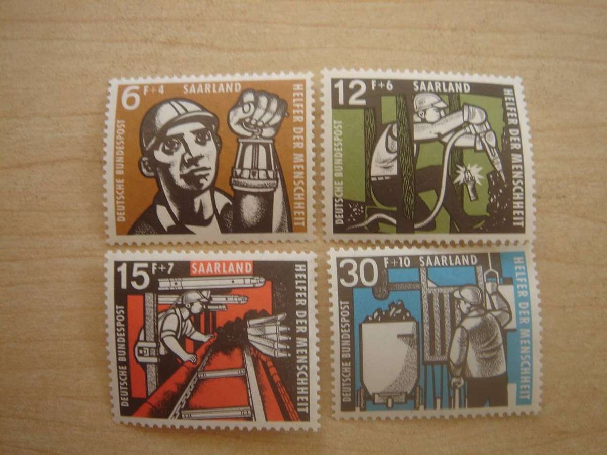 1957 Saarland MiNr 404-407 MNH