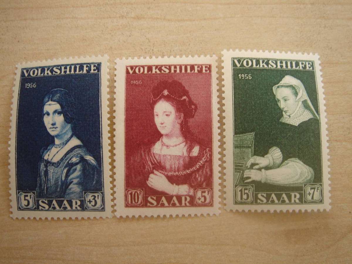 1956 Saarland MiNr 376-378 MNH