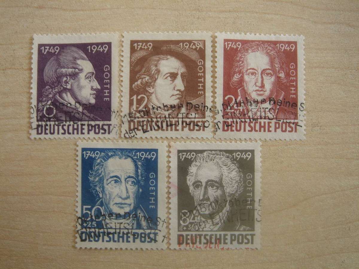 1949 SBZ - Soviet Occupation MiNr 234-238 with special cancellation stamp