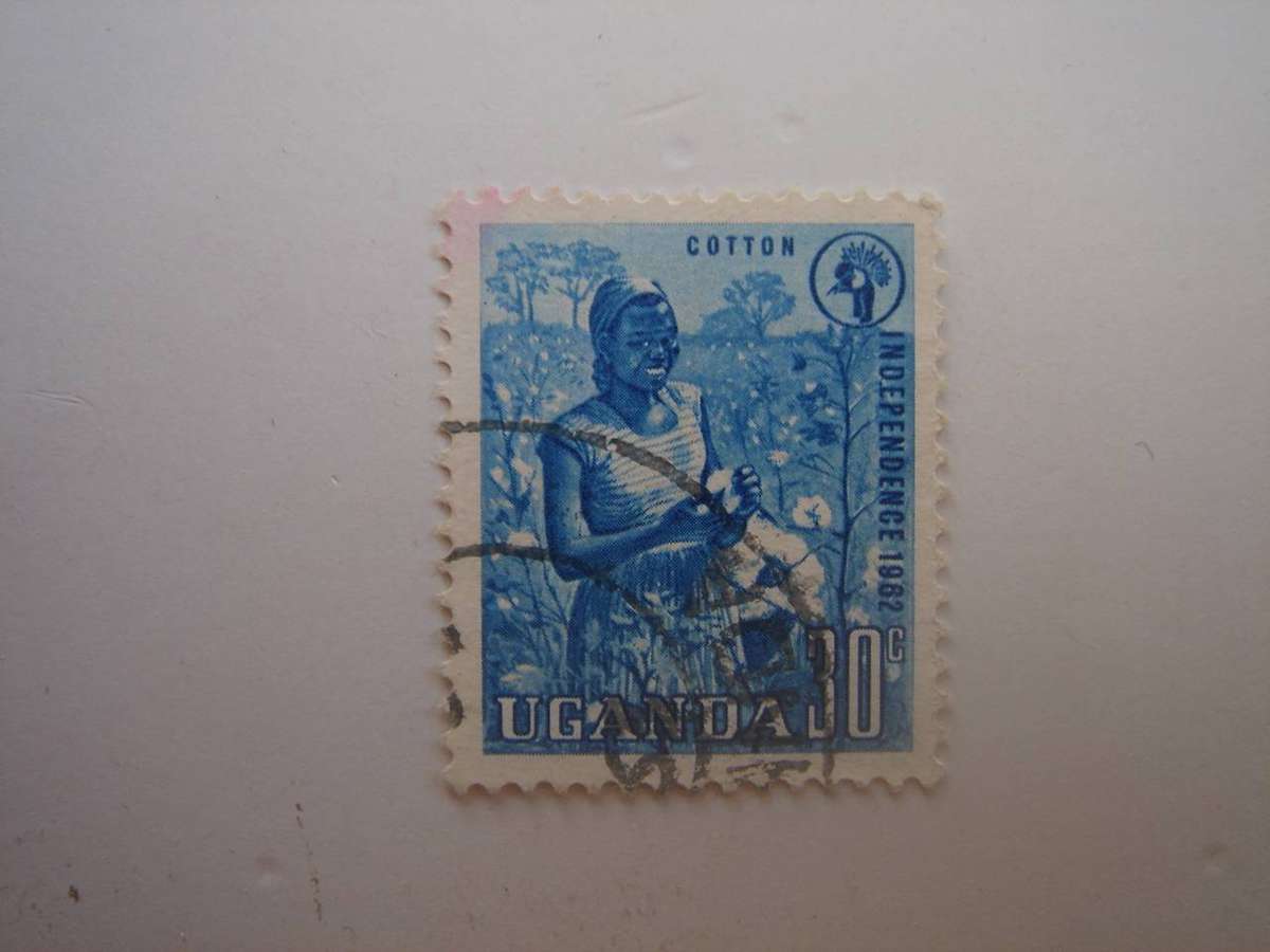 1962 Uganda - Cotton Harvest 30 c used, stamped SG103